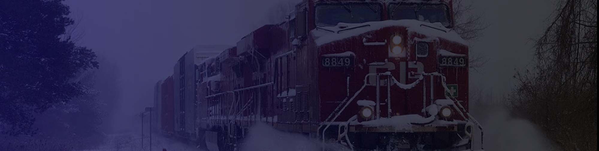 Locomotive in Snow