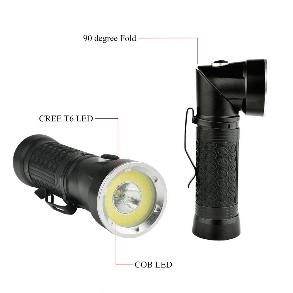 Rechargeable LED, Rotatable Flashlight